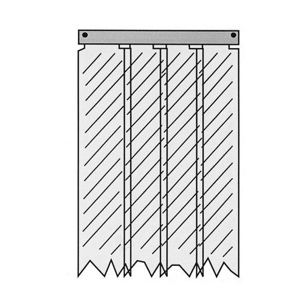 Allpoints Kason® - 401Sa6043184 Strip Curtain, 31 X 84 322181 - main